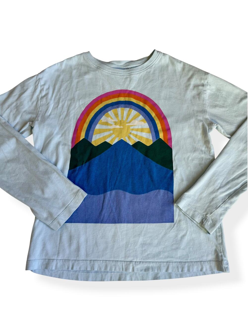 Hanna Andersson Rainbow River Girls Long Sleeve Tee 150cm US 12